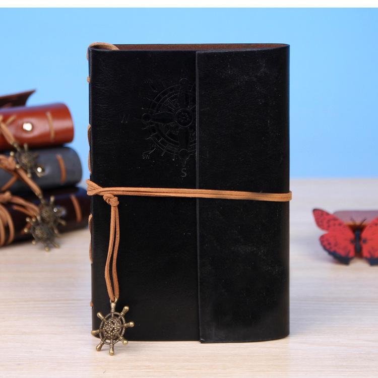 For Little Pirate Business Notebook Custom Vintage Leather DIY A6 A7 with Strap Book Model Thermal Binding 100gsm