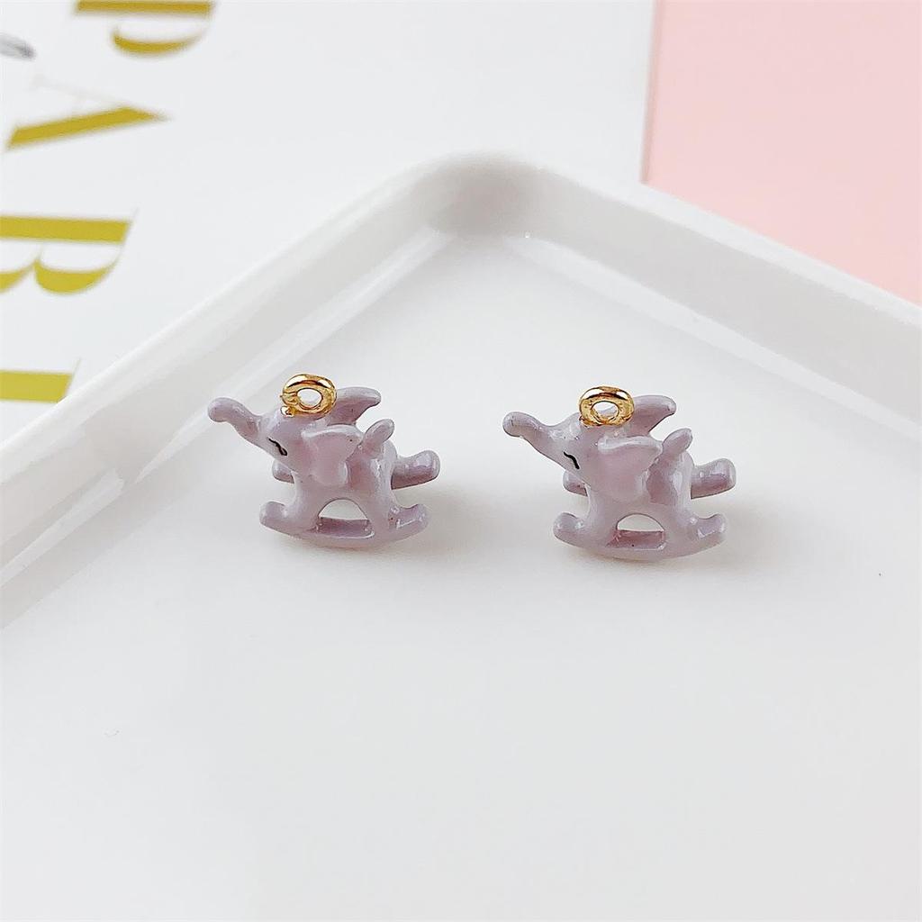 Colorful 3D Elephant & Skiing Penguin Pendant - DIY Jewelry Charm