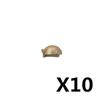10PCS/LOT MOC Military Building Blocks Soldiers Figure Vest Helmet Belt Mask Earphone Bricks Army Accessories Toys J021