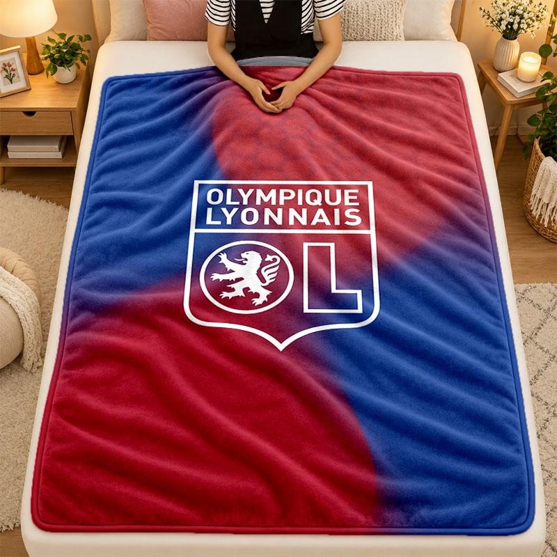 Flannel BlanketLyon FC Warm Soft Throw Blanket for Indoor Sofa Bed Living Room Use