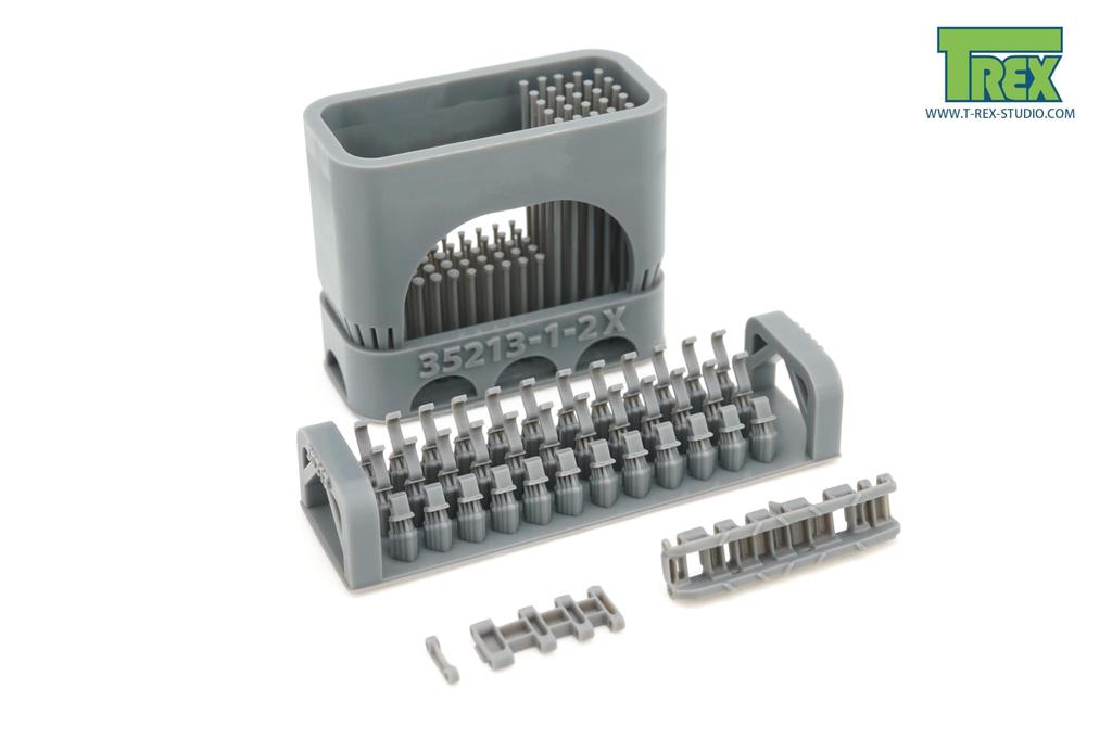 T-rex Studio 1/35 WWII German Jagdtiger Porsche Type Spare Track Bracket Set (12 Spare Track Sets Included) Plastic Model Parts TR35213-2