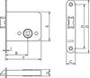 MORTISE LOCK 50MM SHORT - MP ZW 50