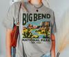 Unisex Big Bend National Park T Shirt Vintage Desert Cactus Mountain Landscape Graphic Casual Oversized Short Sleeve Tees