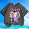 Boys and Girls' Demon-hunting Girl Group SAJABOYS Boys' Group Shirt, Summer Children's Casual Short-sleeved Pure Cotton T-shirt
