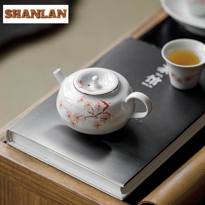 150Ml Plant Ash Hand-Painted Pine Teapot Boutique Tea Infuser Pot Brewing Kettle With Ball Hole Services Decoration Gift