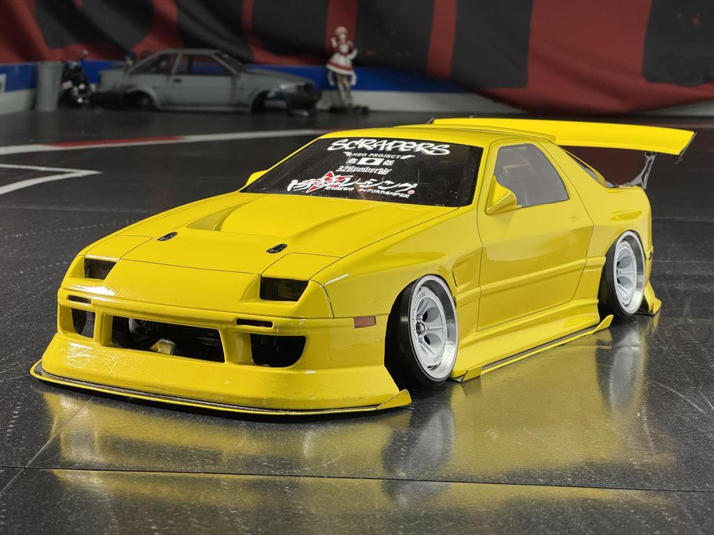 Soft Slim Wheel Type M (Offset 4) for RC Drift, 3D Printed, White