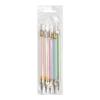 Nail Art Set: 5-Piece Colored Bead Sticks & Double-Ended Rhinestone Pens for Flower Painting & Beading