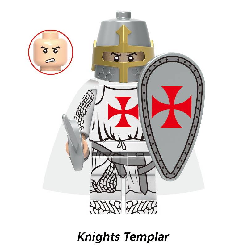 

Фигурки рыцарей-тамплиеров, римские солдаты, рыцарь замка, мини-фигурки, строительный блок Style B