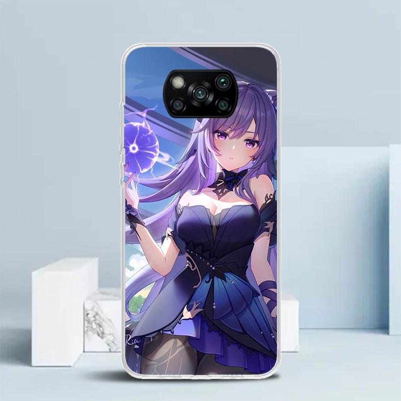 Keqing Genshin Impact Phone Case For Xiaomi Poco F7 Ultra X5 X6 X7 Pro M7 Redmi 15C 15 13C 13 12C 12 10C 10 10A 9 9C 9A 9T Cover