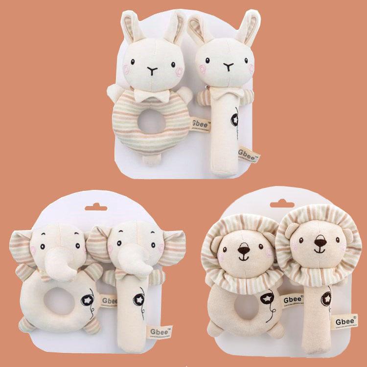

Organic Cotton Hand Rattle Baby Soothing Toy Infant Baby Rattle Toy for Babies