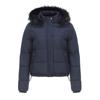Cappotto Caldo in Cotone Autunno Inverno per Donna Stile Corto con Velluto Interno Manica Lunga con Cappuccio Staccabile