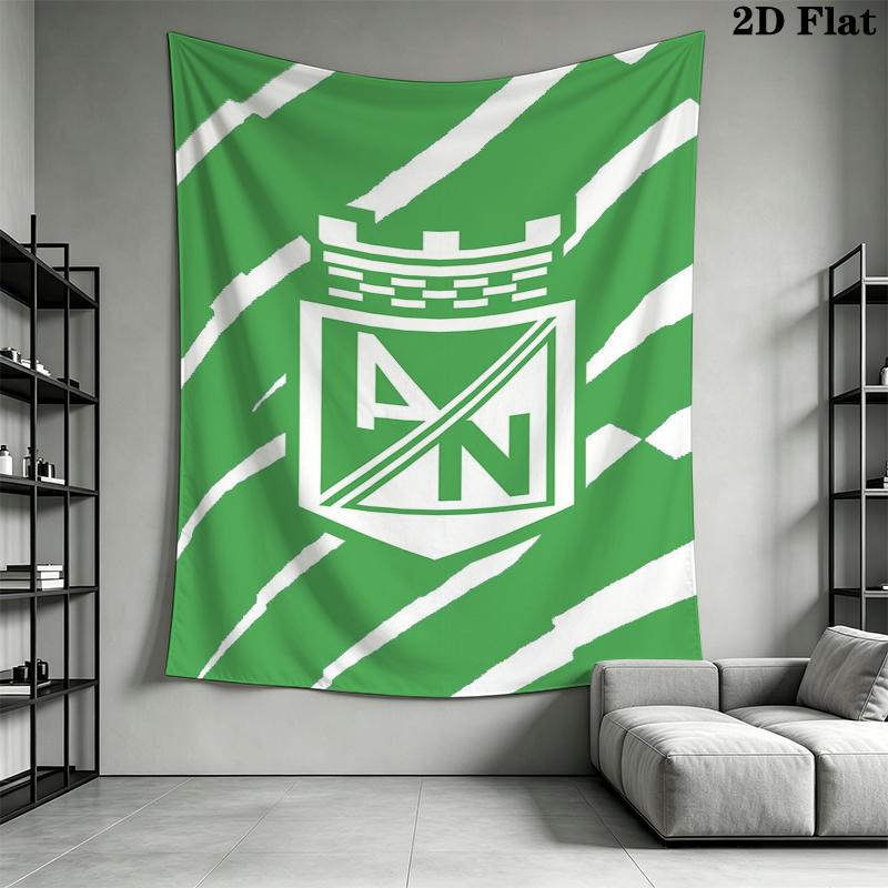 Atlético Nacional Wall Tapestry Aesthetic Wall Hanging Printed Fabric Blanket Decorative Tapestries for Bedroom Living Room Home Decor