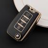 Dongfeng Venucia Car Key Case: Gold Edge Protective Shell for D60, T60plus/EV, T90, T70 with Buckle