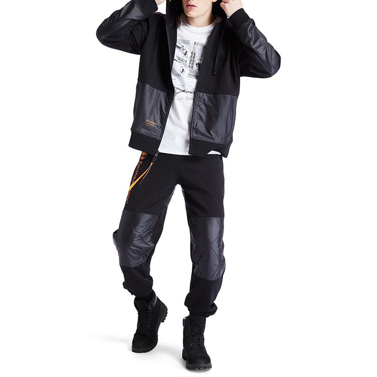 Timberland Color Block Casual Sports Hooded Jacket Men jackets Black A2CFC-001