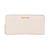 Empire EMPIRE Gold Hardware Zipper Closure Cowhide Wallet Large Size Women's Light Cream