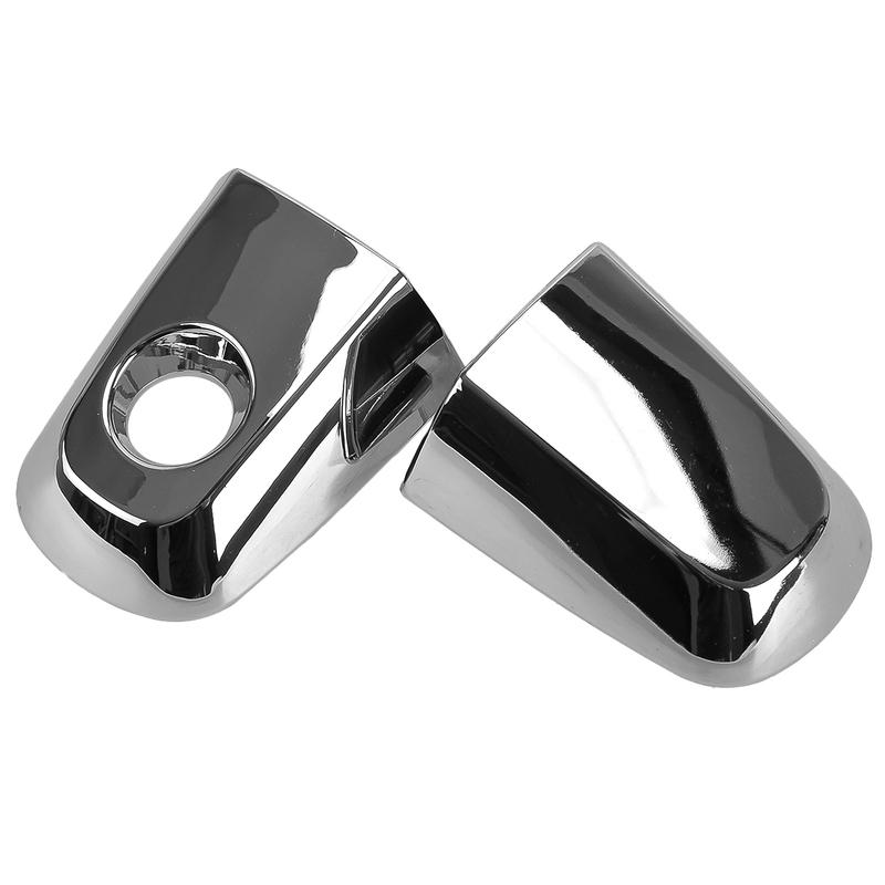 5716A065 1 Pair Exterior Door Handle Cap Cover Key Hole Chrome Plastic Fit for Mitsubishi L200 Trion Montero 2008-2015 Silver
