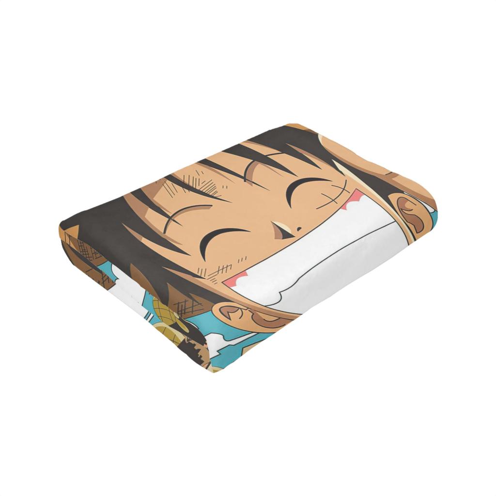 Anime One Piece Wanted Posters Blanket Fleece Decoration  Portable Ultra-Soft Throw Blankets for Bedding Office Bedding Throws