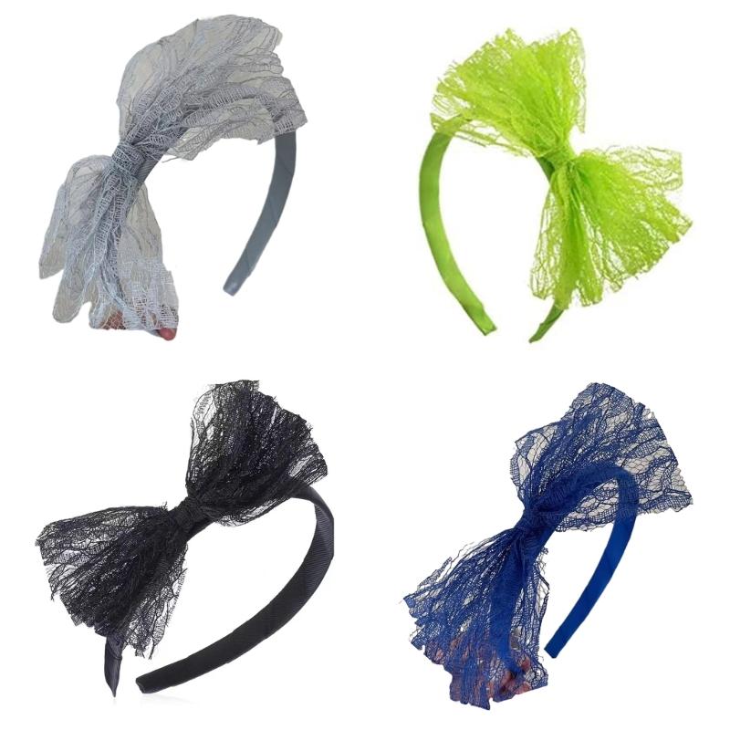 Spitzen Schleifen Stirnband Mädchen Haar Stirnbänder Sommer Dopamin Farbe Haarband Kopfreifen Kopfschmuck Haarschmuck