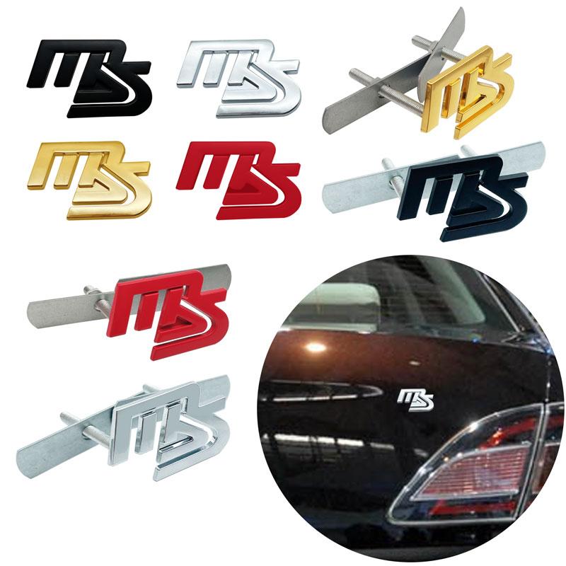 3D Metal Car Styling AWD 2.0 2.5 Emblem Car Rear Tail Trunk Sticker For M3 M5 MAZDASPEED MS Badge Decal Front Grill Decor