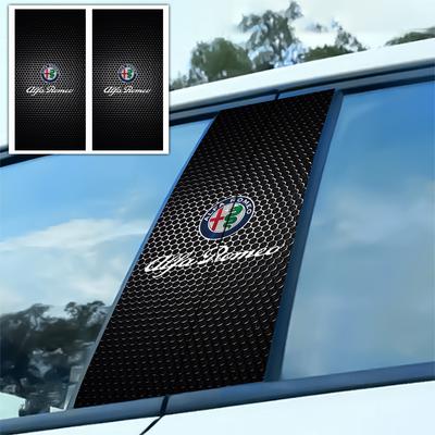 Car B-pillar Sticker Vinyl Waterproof DIY Auto Door Post Decals For Stelvio Volante 147 156 159 Mito Brera Giulietta