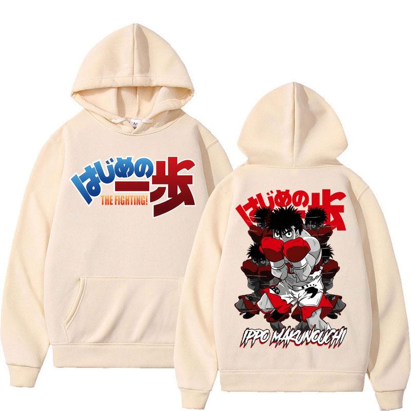 Anime Hajime No Ippo Kamogawa Boxing Gym Hoodie Makunouchi Takamura KGB Sportwear Oversized Fleece Casual Streetwear