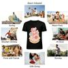 Love You Beary Much Cute Pink Bear Print Sweet Casual T-Shirt Pure cotton T-shirt
