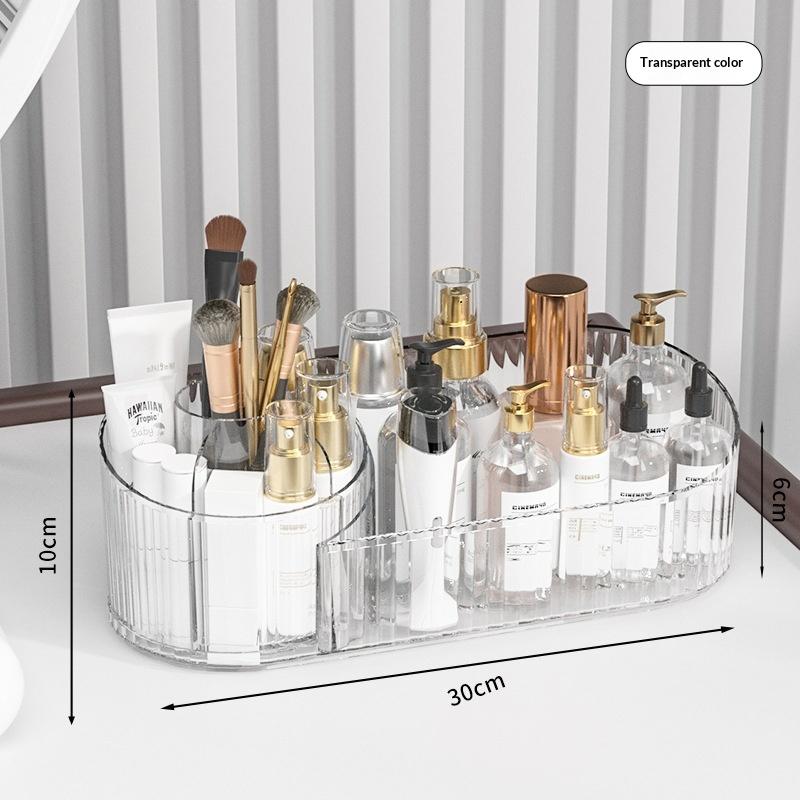 Rotating Cosmetic Storage Box with 360 Degree Swivel for Neat Makeup Organization
