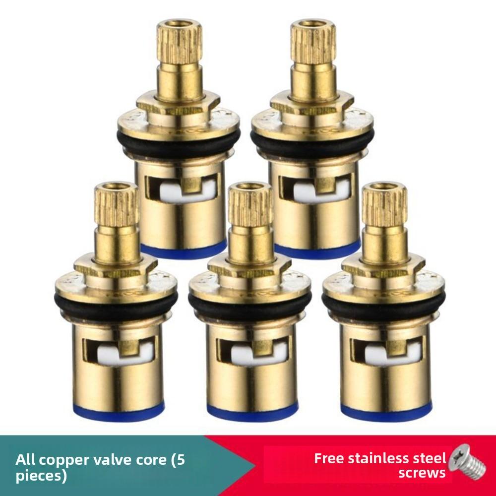 1/2 "Replacement Brass Ceramic Disc Tap Valve Quarter Turn Cartridges Gland Insert 20 Teeth Bathroom Faucet Accessories