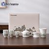 Mutton Fat Jade Porcelain Tea Set