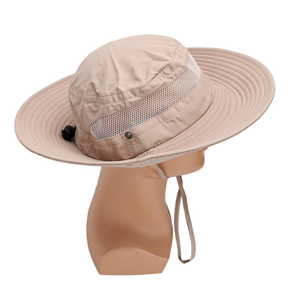 Faltbarer Sonnenhut Breiter Rand Eimerhut Outdoor Sonnenhut Atmungsaktiver Netzhut zum Angeln Wandern Camping