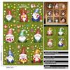 Santa Claus Holiday Decoration Scene Arrangement, Electrostatic Glass Door, Window Flower, Atmosphere Activity Stickers