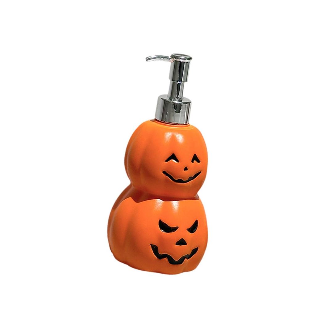 Halloween Pumpkin Soap Dispenser Shower Gel Bottle Empty Manual Lotion for Apartment Kitchen