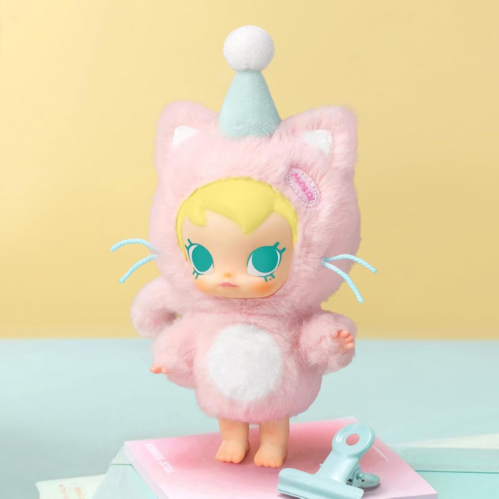 Pop Mart Baby Molly Pocket Friends Plush Pendant Assorted Box 6 Pieces PVC Figure Collectible Toy