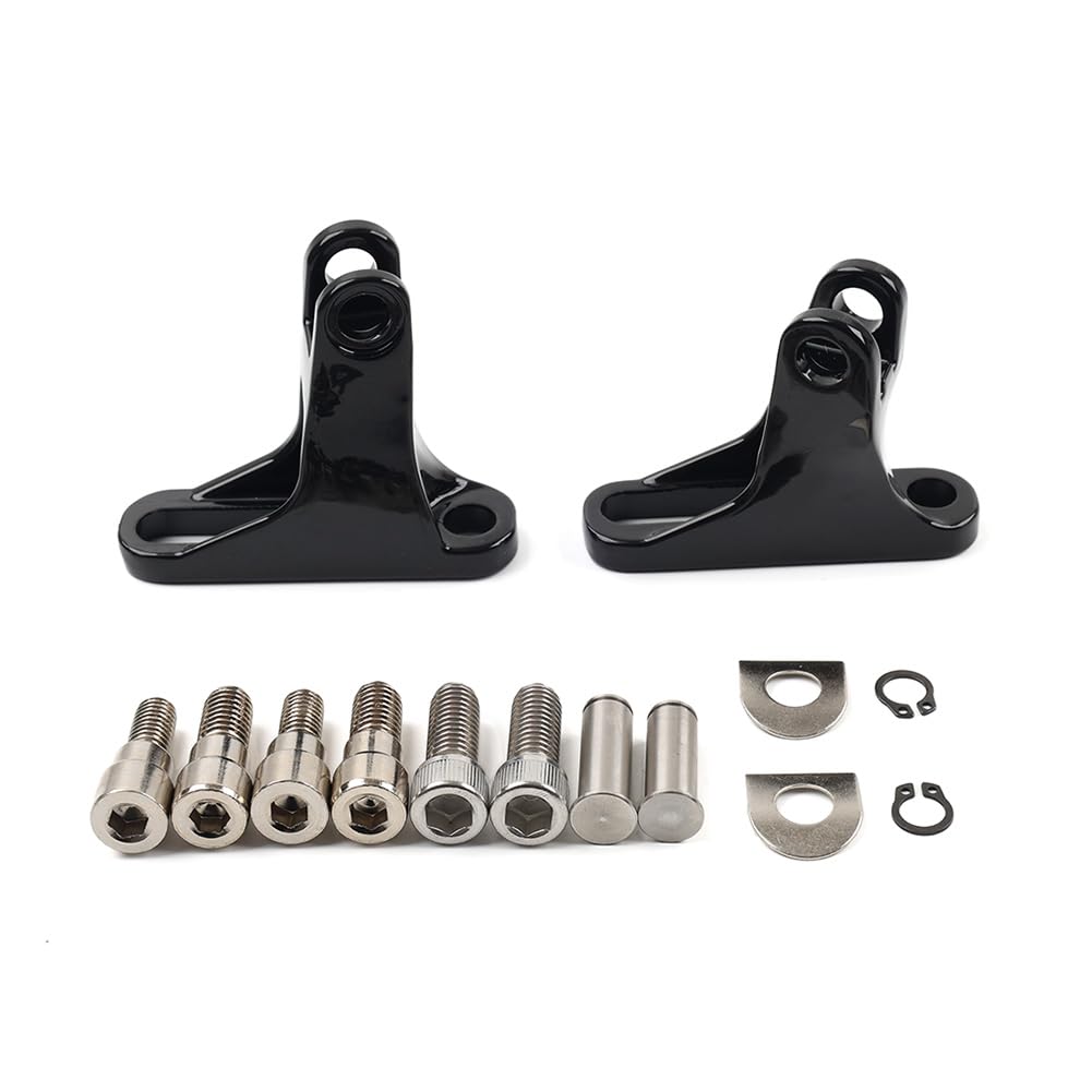 GZYF Rear Foot Pegs Passenger Mini Mount Kit Aluminum Black for Harley Touring Models 1993+