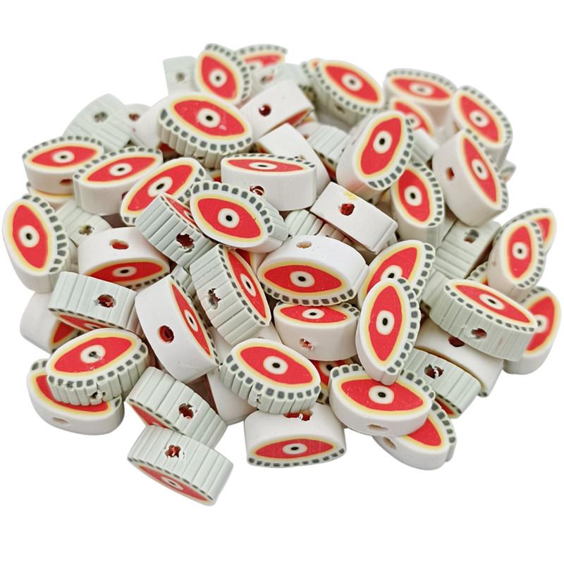 Lose Perlen, weiche Keramik, Herz-/Fünfeck-/Augenperlen, 10 Stück, Schmuckherstellung für Halsketten, Perlen zum Selbermachen, Perlenmaterial, Armbänder