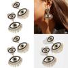 Stunning Geometric Alloy Beaded Earrings With Rhinestones For Women Chic Street Fashion
