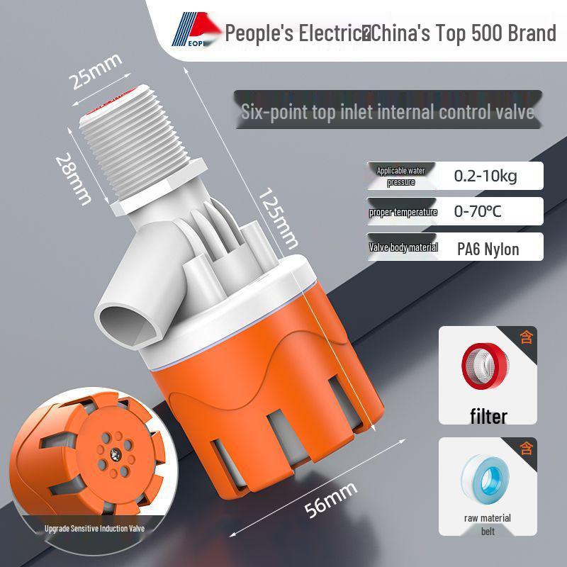 Automatic Float Valve for Water Tanks: Anti-Overflow Shut-off Ball Valve with Full Water Stop Function.
