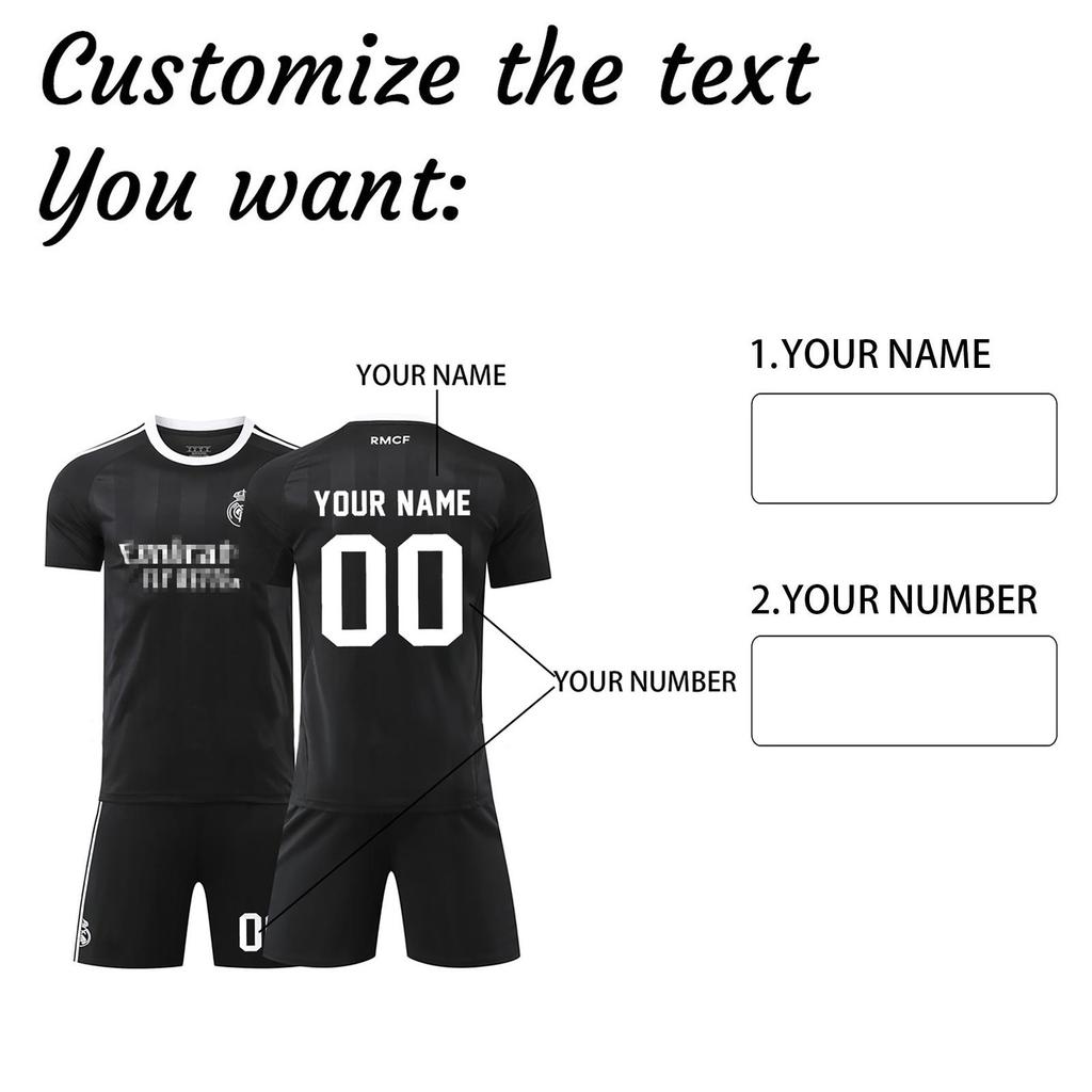 Zweiteiliges Fußballtrikot für Erwachsene und Kinder mit Namen und Nummern nach Wunsch, Trainingsuniform