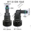 11.8 ID8 auto fuel line quick connector 11.8mm 90 180 degree SAE 10 plastic  fuel line fittings nylon pipe connector 1pc