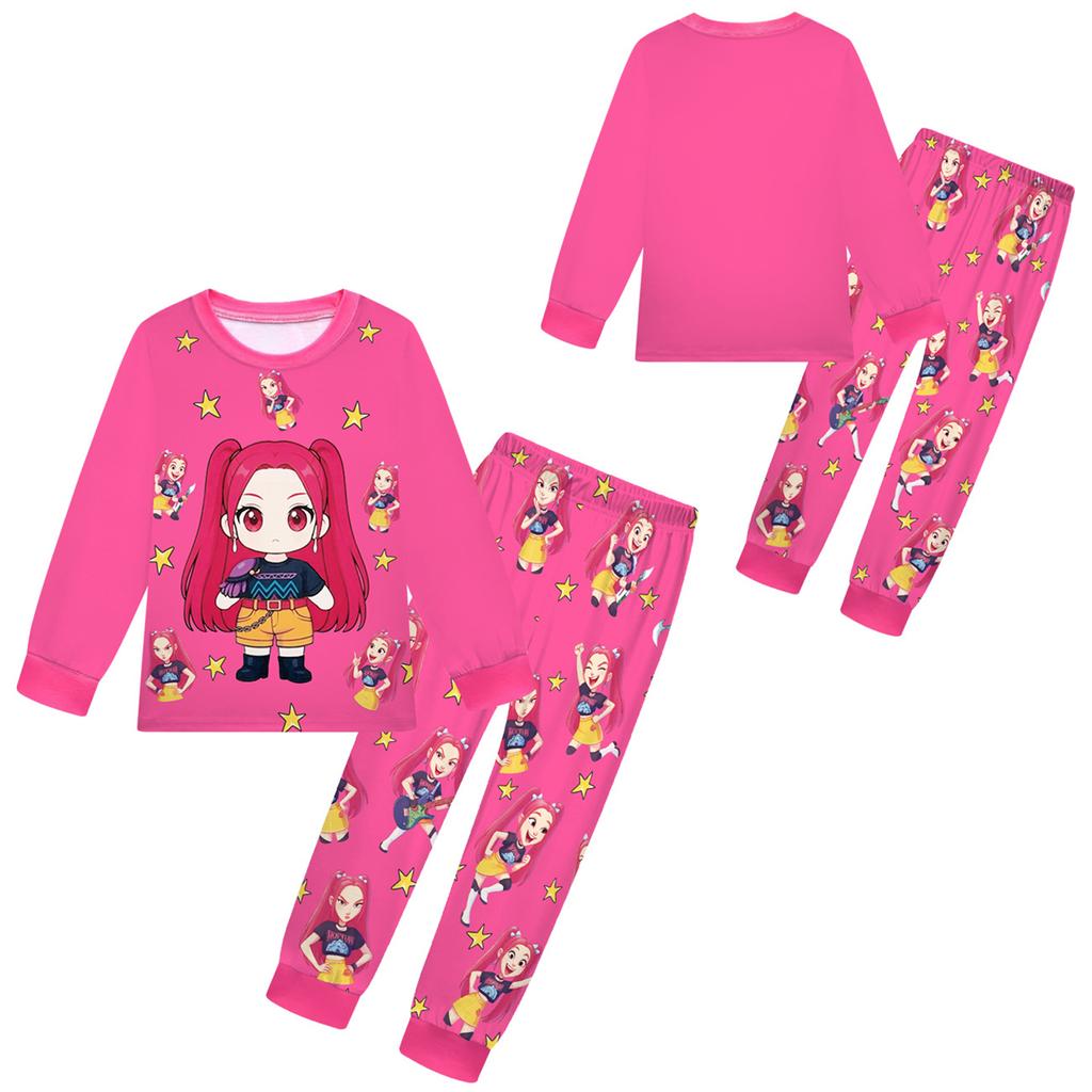 Children's Fashion Suit Skirt Round Neck Long Sleeve Top Pants