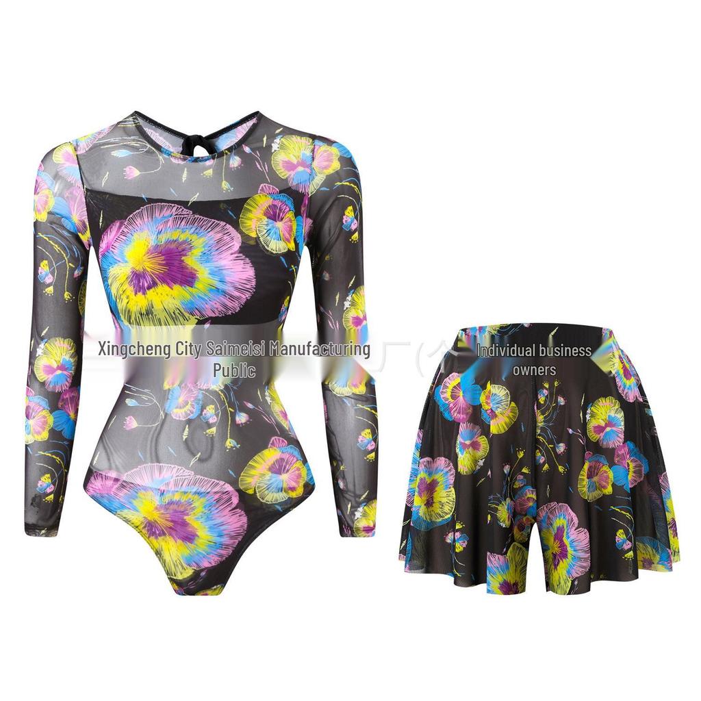 2025 Russian Long Sleeve Sun Protection Swimsuit Set