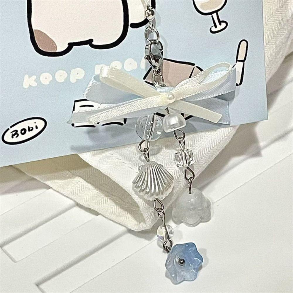 Knotbow Beaded Phone Lanyard Pendant Phone Chain Telephone Decoration Y2K Phone Charms  Girl Woman