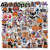 50/100Pcs Kawaii Halloween Ghost Skull Pumpkin Stickers Notebook Guitar Skateboard Waterproof Cute Decorative Sticker Toy