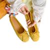 Fashion Spring New Style Women Flats Split Toe Shoes with Bow Soft Leather Bow Tie Front Shallow Slip On Girls Shoes Flats Ballet Shoes