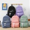 Rucksack-Set mit großem Fassungsvermögen, Schultasche, einfarbig, vierteiliger Rucksack für Damen