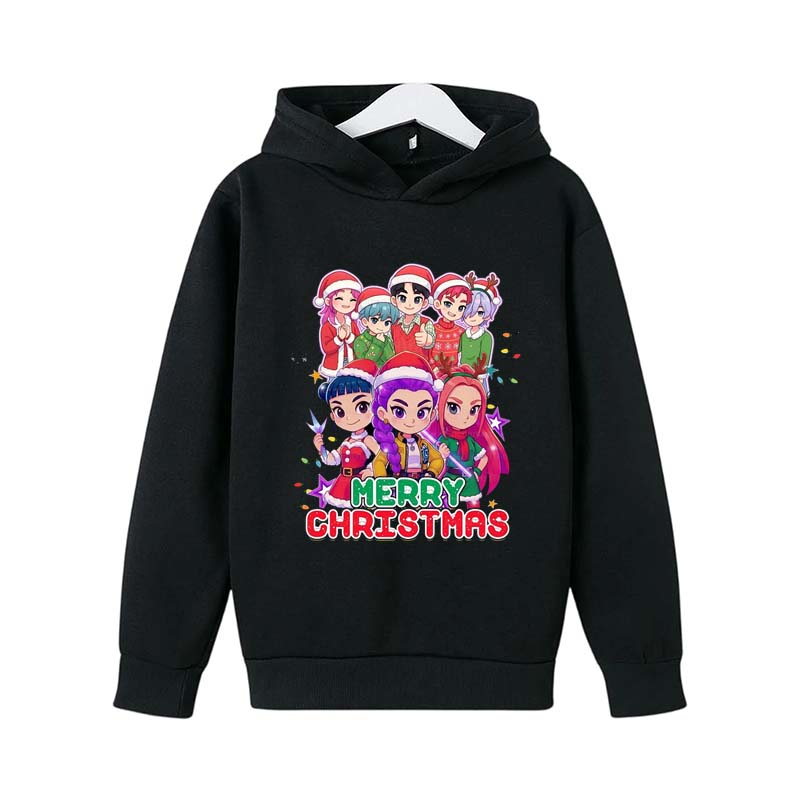 KPop Dämonenjäger Hoodie Y2K KPop Dämonenjäger Weihnachts-Hoodies Mädchen Jungen Rumi Herbst Lässig Langarm Kinderbekleidung