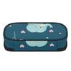 Pencil Pouch High Capacity Durable 300D Polyester Easy Open Zipper with Main Compartment Mesh Pocket and Pen Slots for Boys Girls
