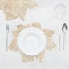 Flower-Shaped PVC Placemat Waterproof Table Mat Family Dining Placemat Portable Kitchen Placemat for Restaurants Home Party