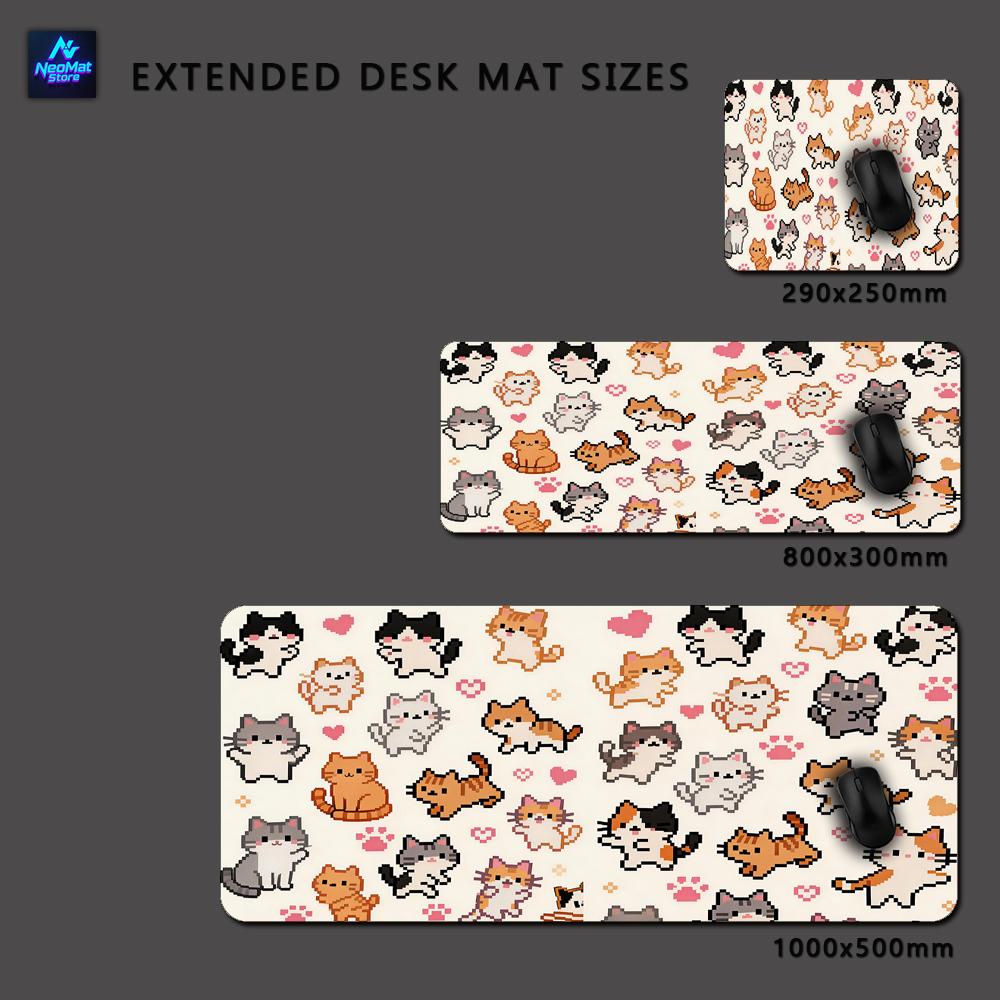 Mouse Pad Cat Desk Mat Pink Mousepads X Pc Decoration Accessory Carpet Cute Keyboard Pad Extra Large Pc Rug Van Gogh Art