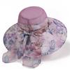Bow big eaves bucket hat women's summer sunscreen hat breathable versatile elegant beach sun hat